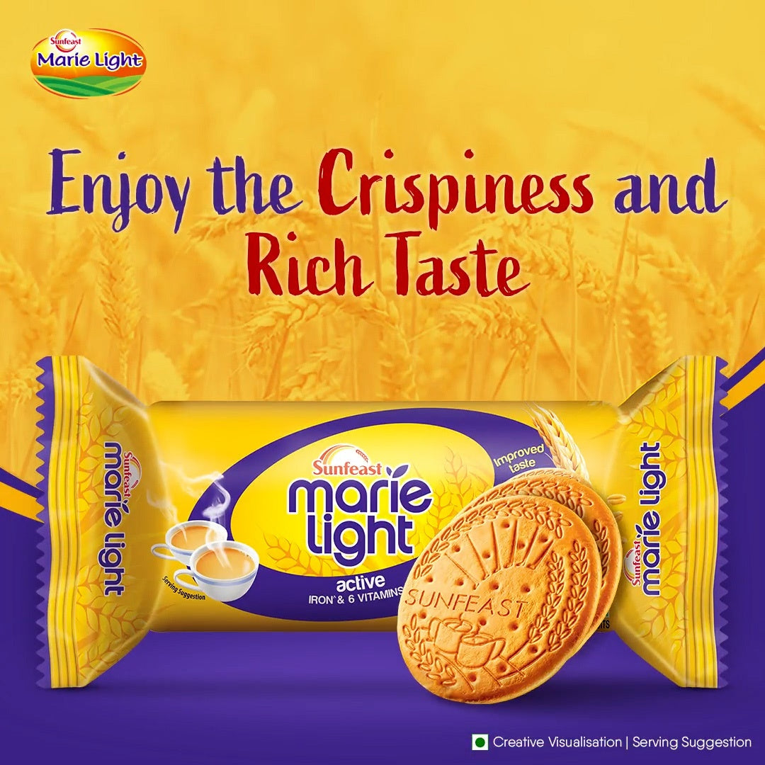 Sunfeast Marie Light Active Marie Biscuits : 186 g