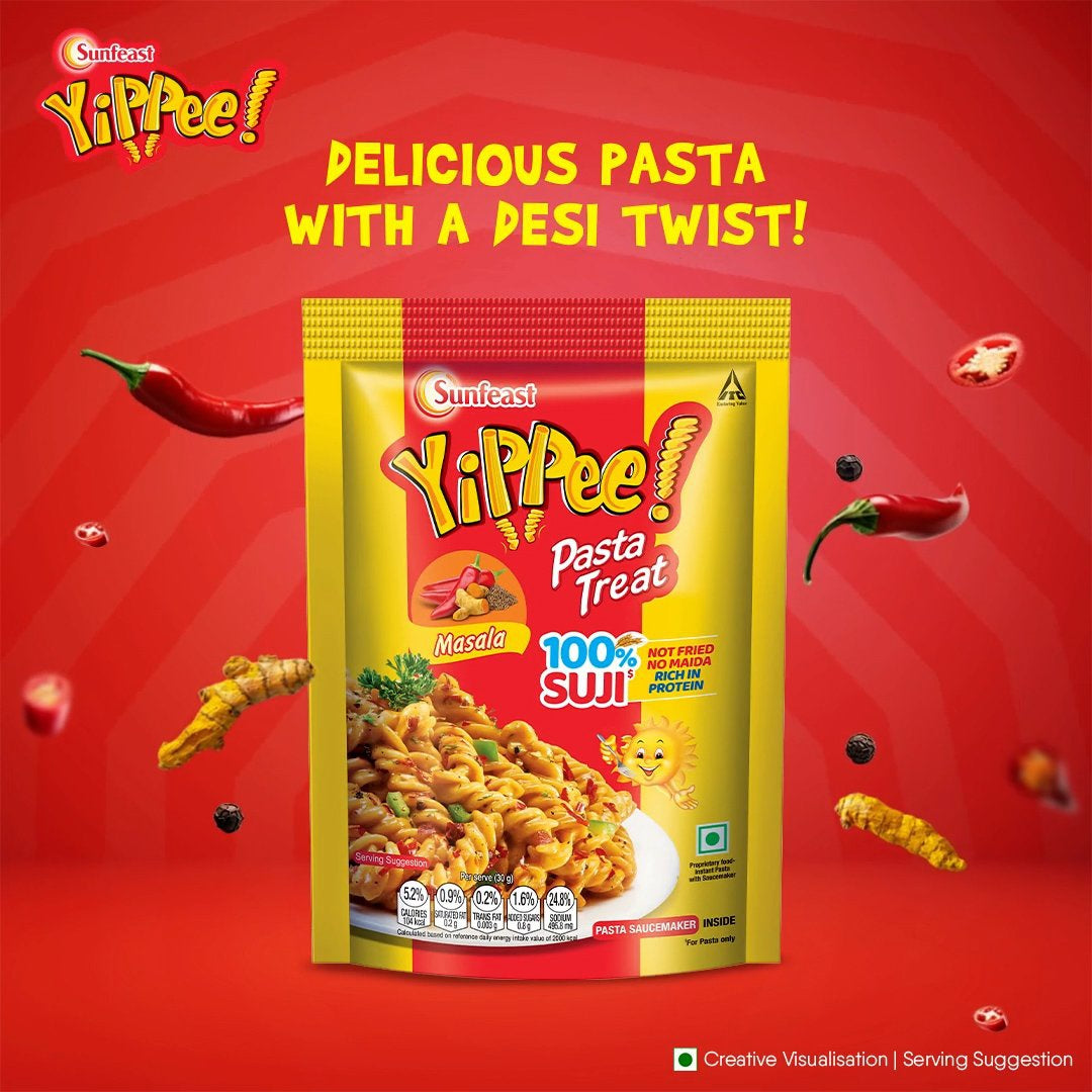 Sunfeast Yipee Instant Pasta Treat - Masala : 65 g