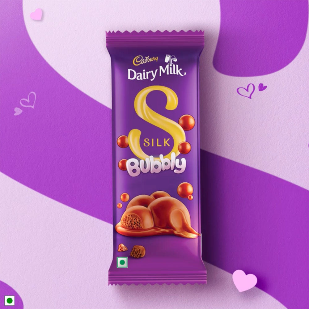Cadbury Dairy Milk Silk Bubbly Milk Chocolate Bar : 50 g