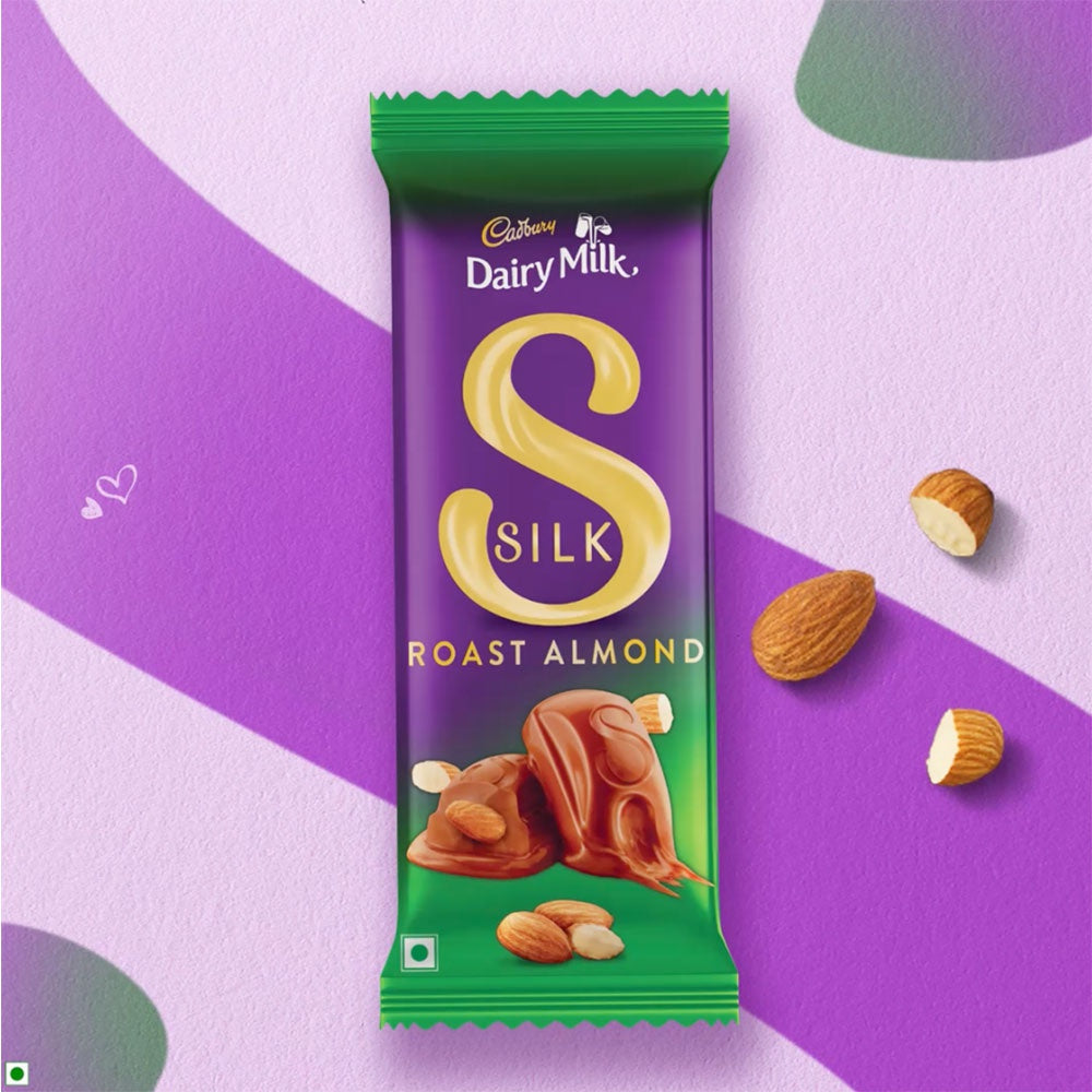 Cadbury Dairy Milk Silk Roast Almond Flavoured Chocolate Bar : 58 g