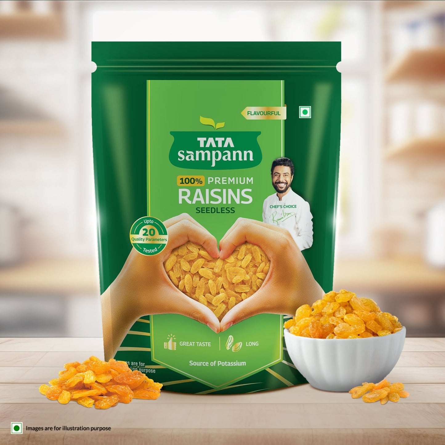 Tata Sampann Seedless Raisins (100% Pure Premium) : 200 g