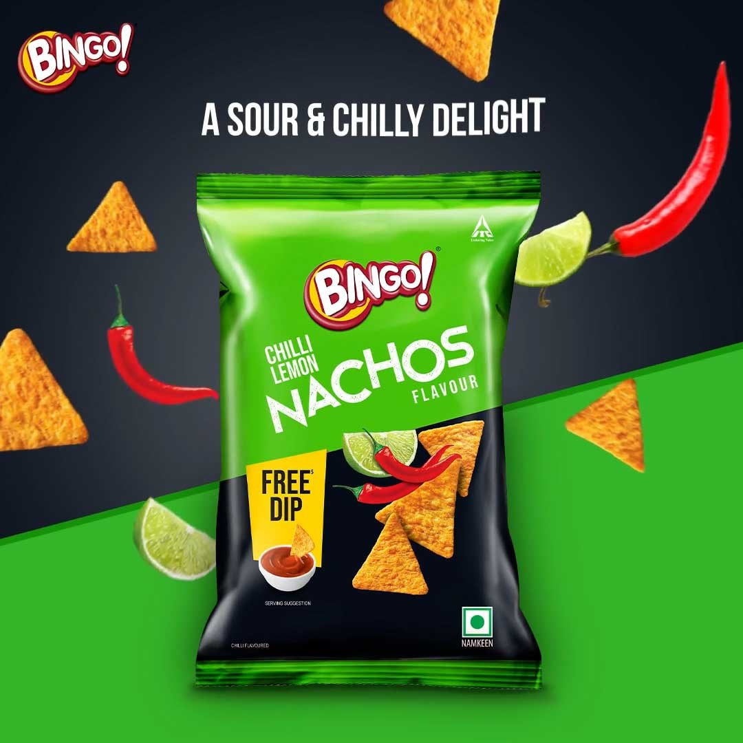 Bingo Chilli Limon Nachos : 82 g