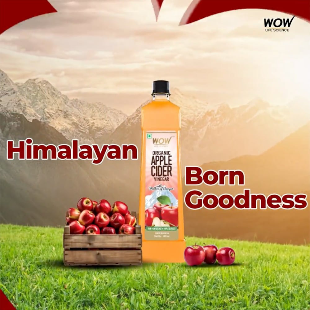 WOW Life Science Apple Cider Vinegar : 400 ml