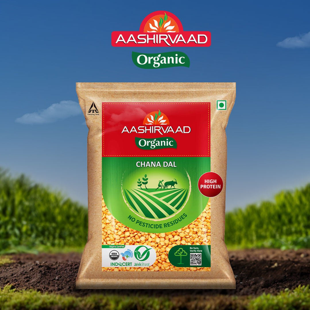 Aashirvaad 100% Organic Chana Dal : 500 g