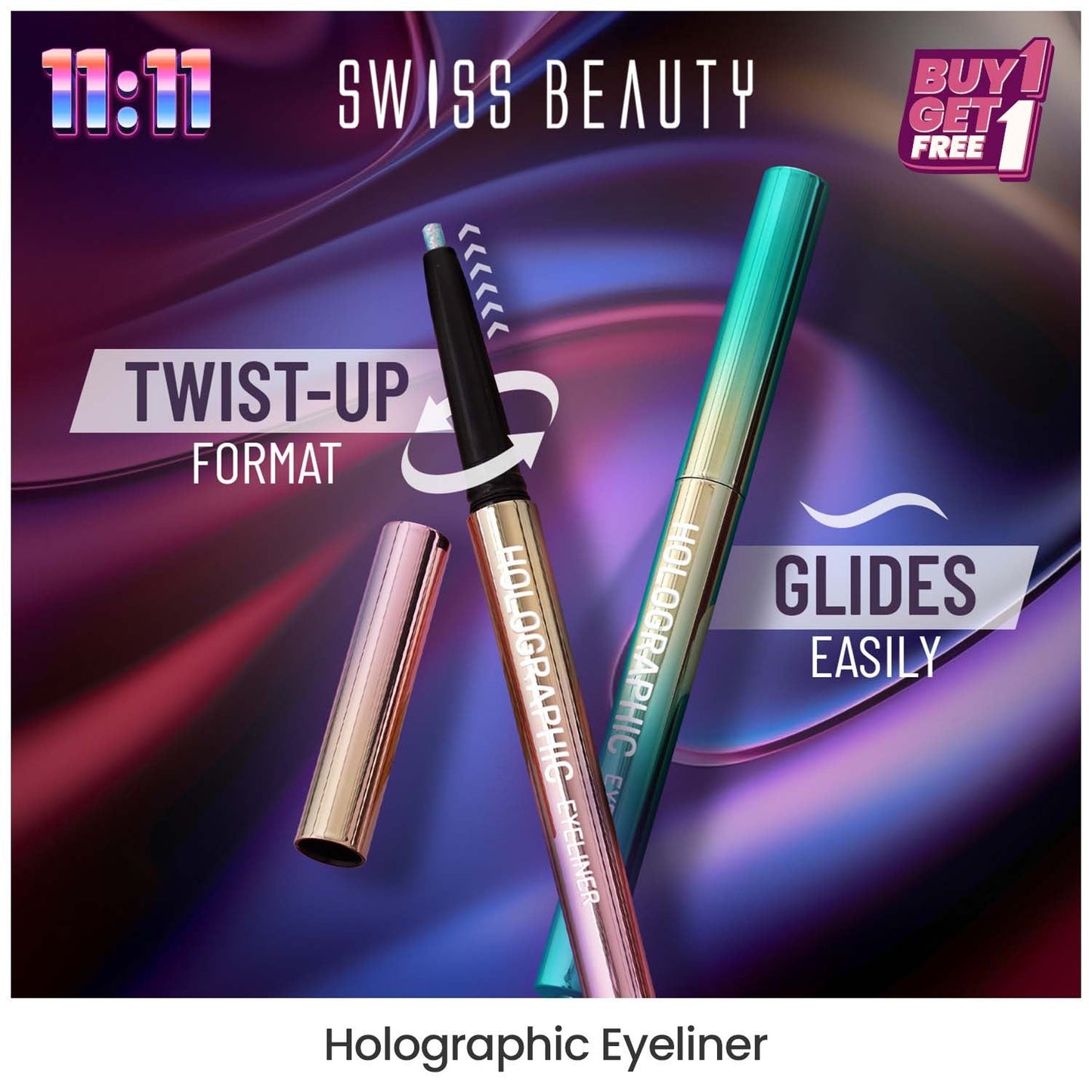 Swiss Beauty Holographic Eyeliner (Milky Way) : 0.2 g