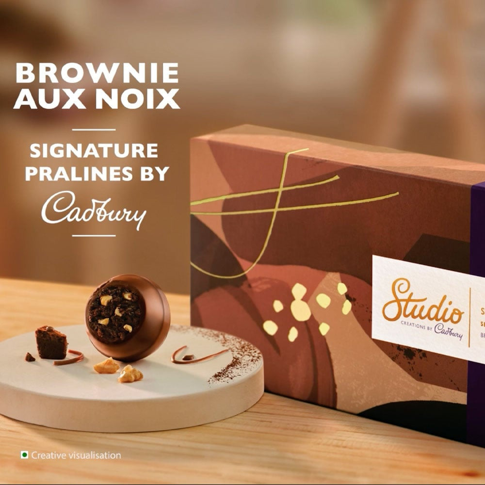 Cadbury Studio Brownie Aux Noix Signature Pralines Chocolate Gift Pack : 130 g (10 x 13 g)