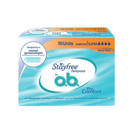 Stayfree OB-Super Pro Comfort Tampons : 10 pieces