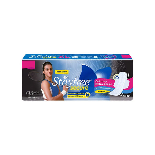 Stayfree Secure Cottony Soft Sanitary Pads : 12 pieces