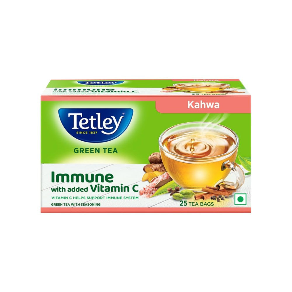 Tetley Kahwa Green Tea Bags : 1 pack (25 units)
