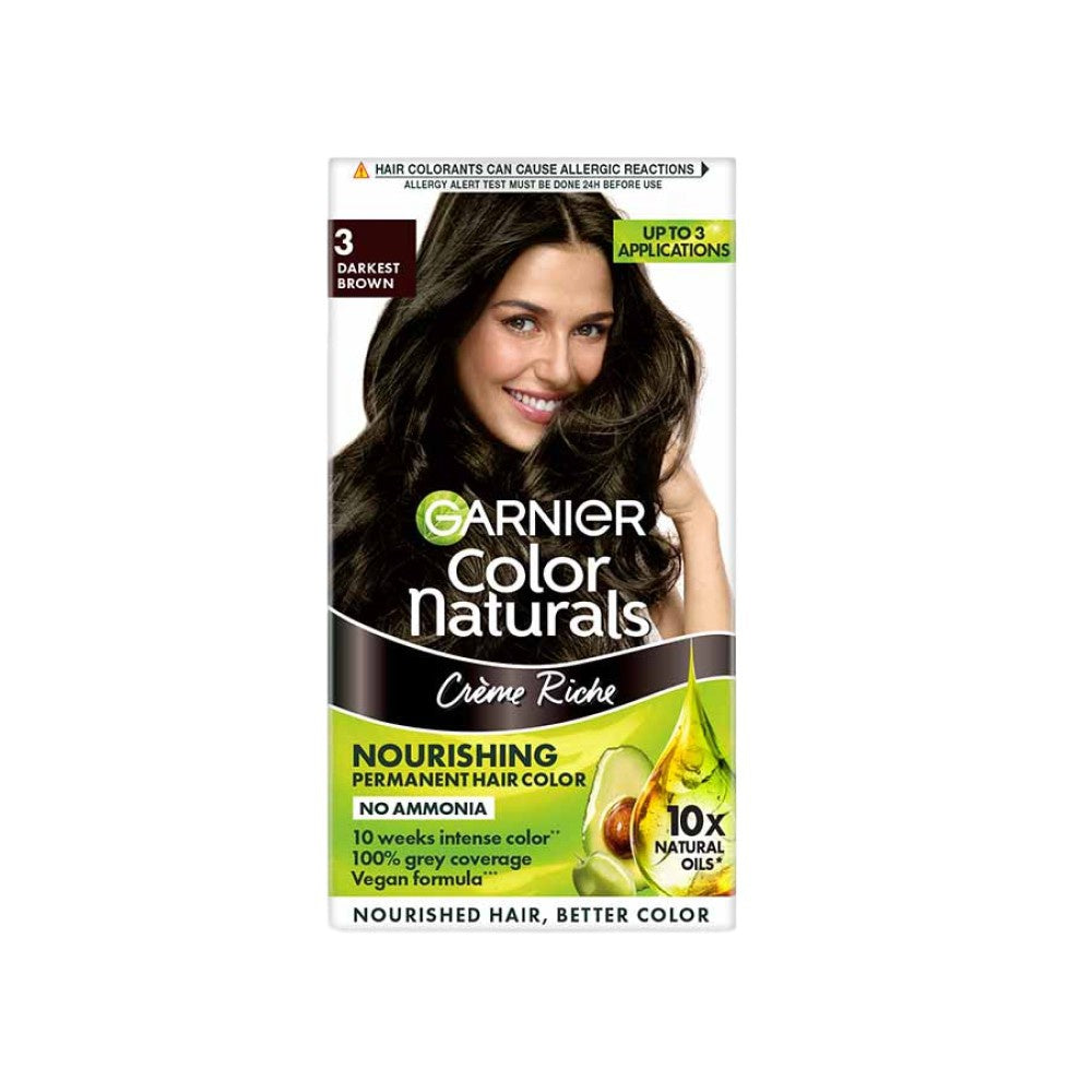 Garnier Color Naturals Nourishing Permanent Hair Colour (Darkest Brown) : 65 g