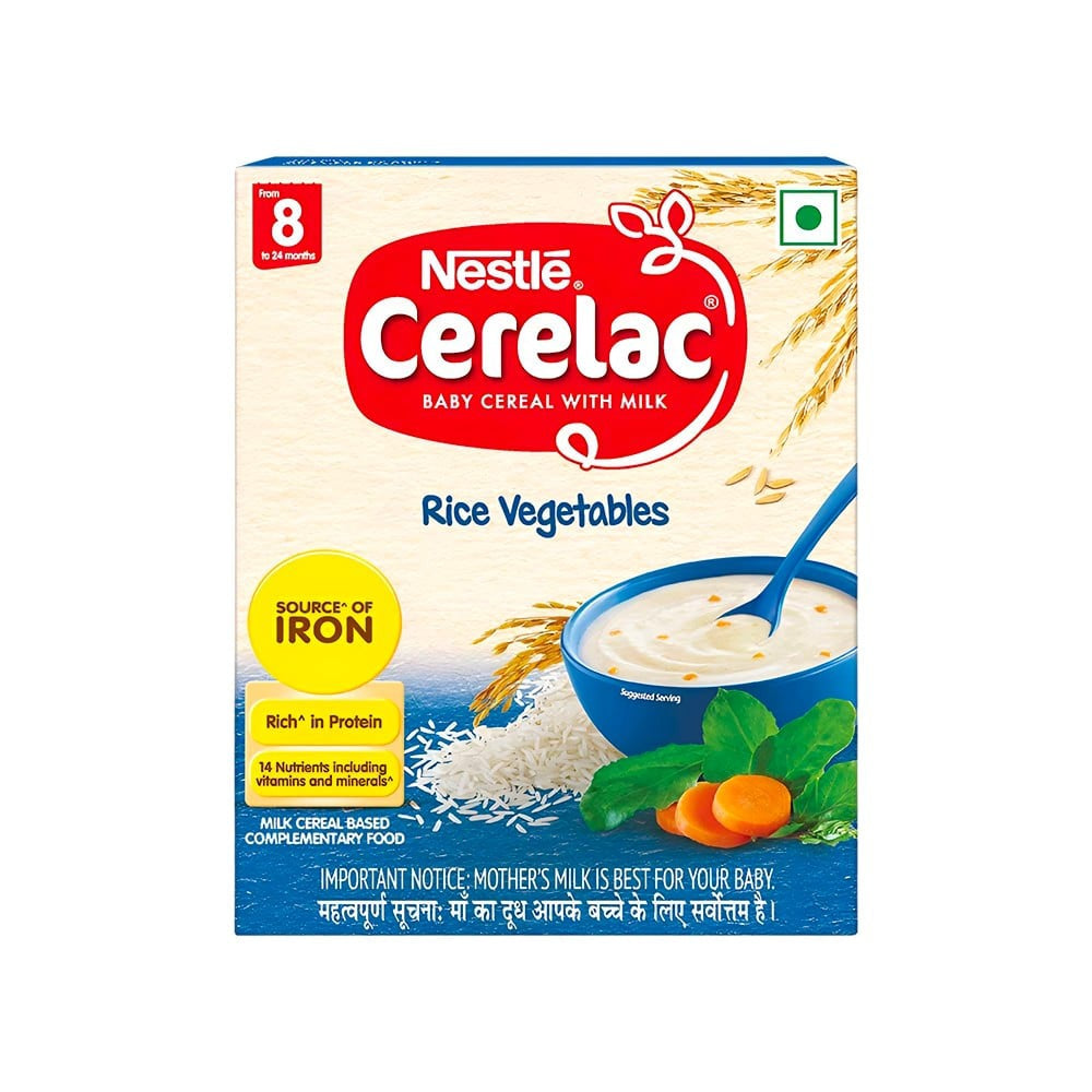 Nestle Cerelac with Milk, Rice Vegetables Baby Cereal (From to