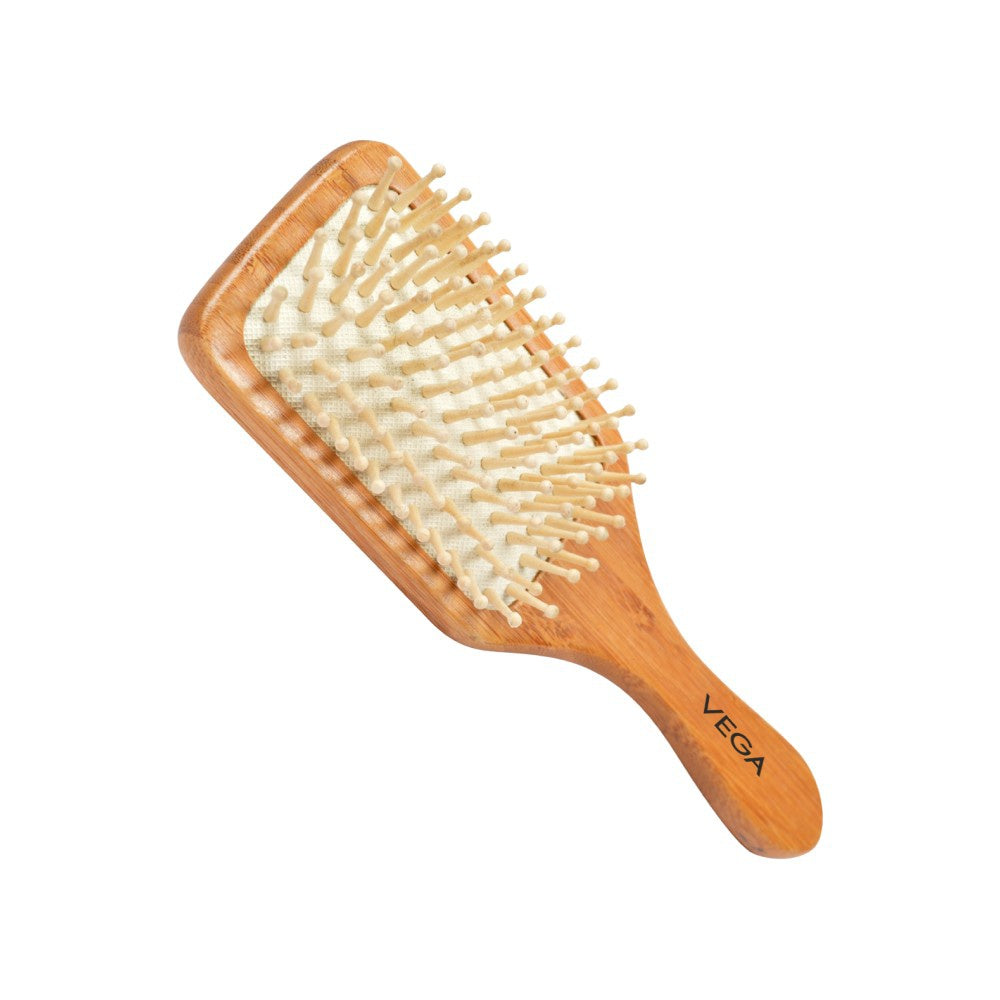 Vega Wooden Paddle Hair Brush (Brown) : 1 piece