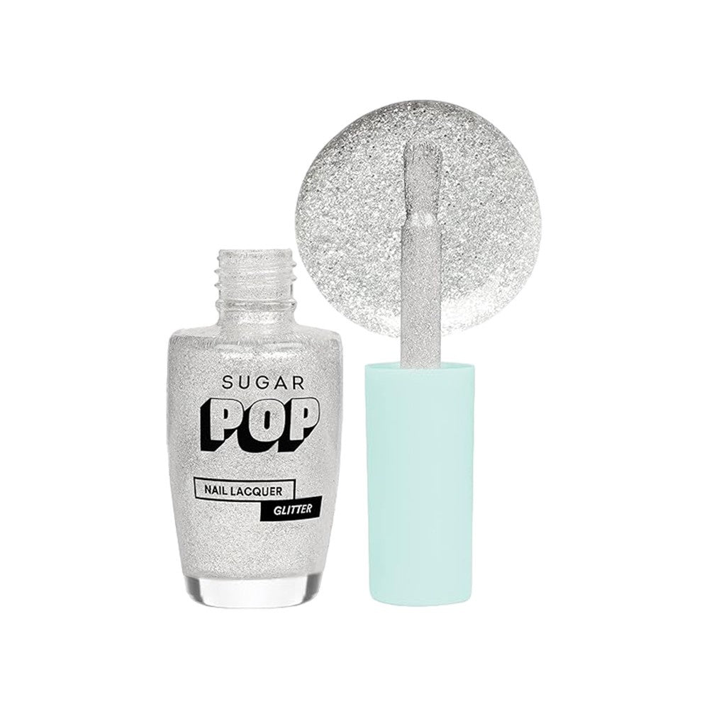 SUGAR POP Nail Lacquer Glitter Nail Paint (04 Diamonds & Pearls) : 10 ml
