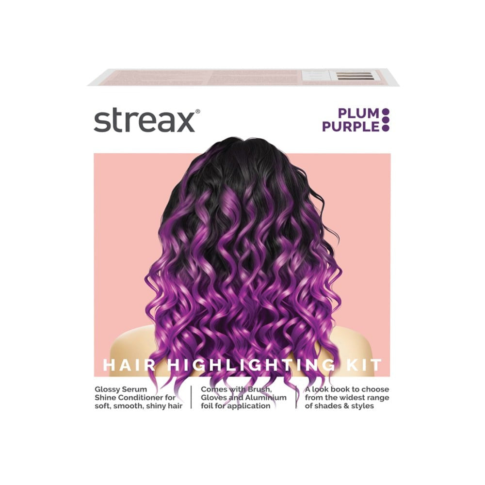Streax Highlighting Hair Colour Kit (Plum Purple) : 1 pack