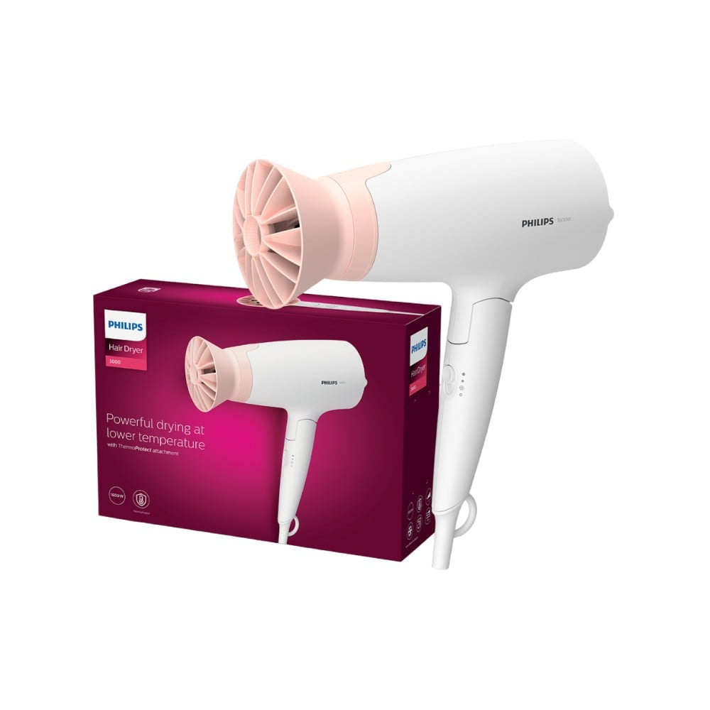 Philips BHD308/30 Thermoprotect Hair Dryer (White, 1600W, BHD308) : 1 unit