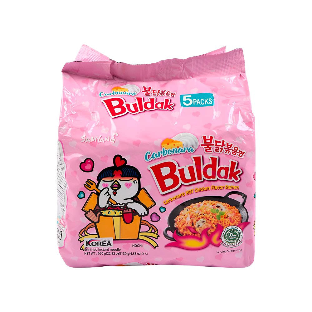 Samyang Buldak Carbonara Hot Chicken Flavoured Instant Noodles / Ramen : 650 g