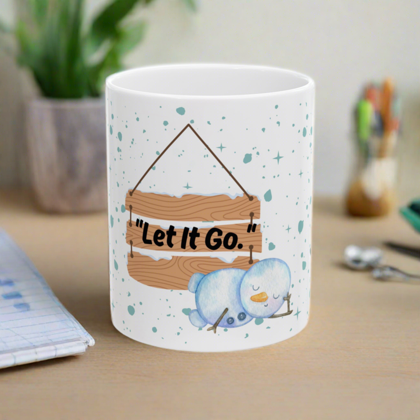 Frozen - Let it Go: Printed Ceramic Pen Stand (11oz)