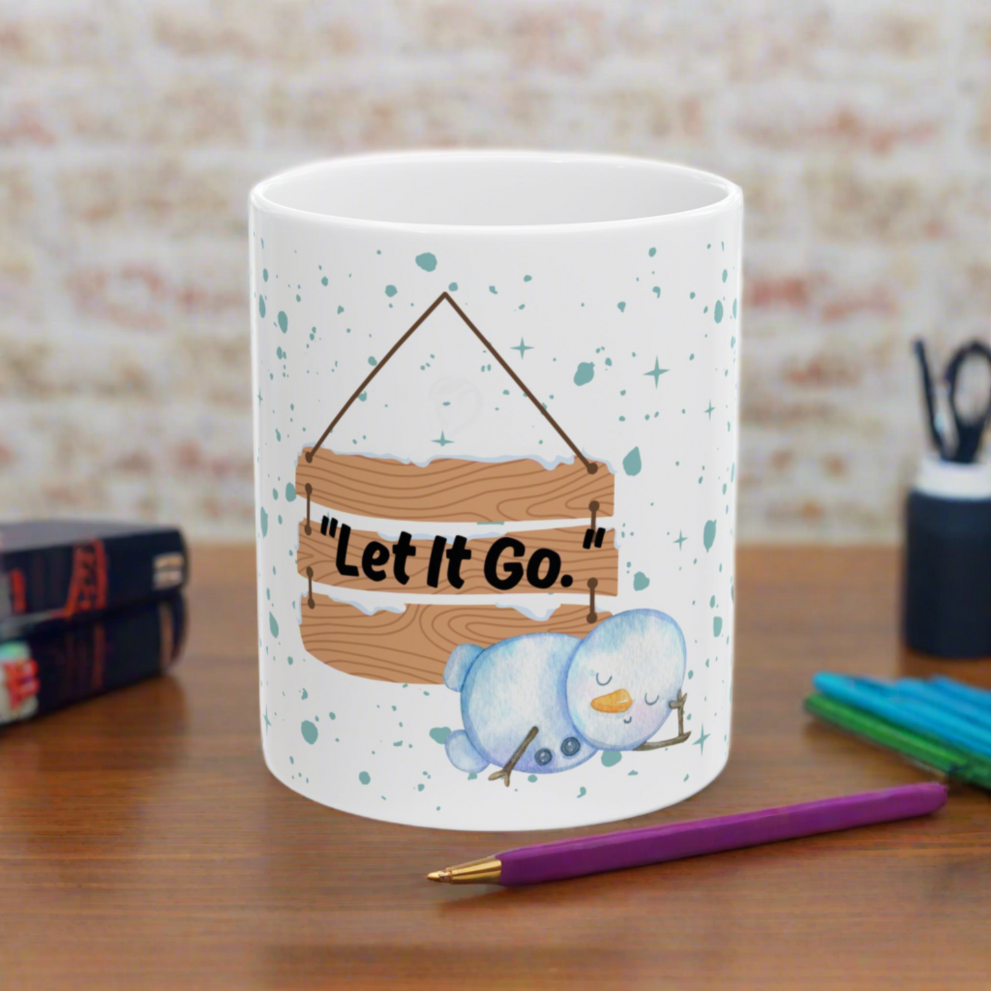 Frozen - Let it Go: Printed Ceramic Pen Stand (11oz)