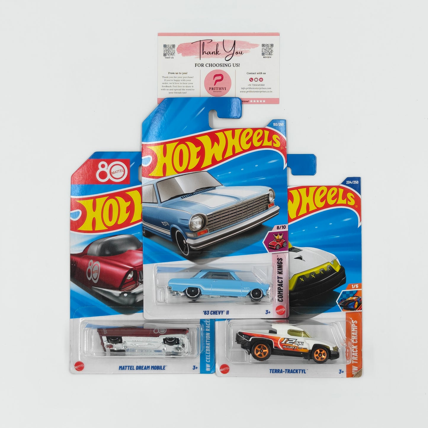 '63 Chevy II, Mattel Dream Mobile & Terra-Tracktyl by Mattel – Hot Wheels Bundle
