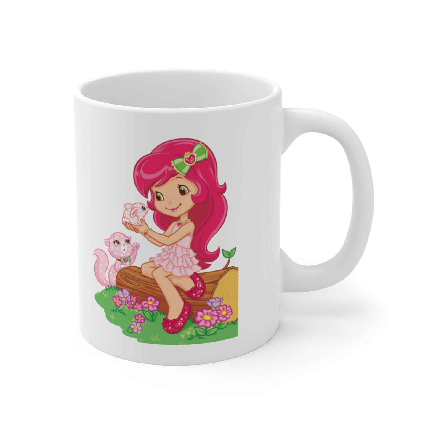 Strawberry Shortcake - Playing with Custard and Pupcake Printed Ceramic Mug