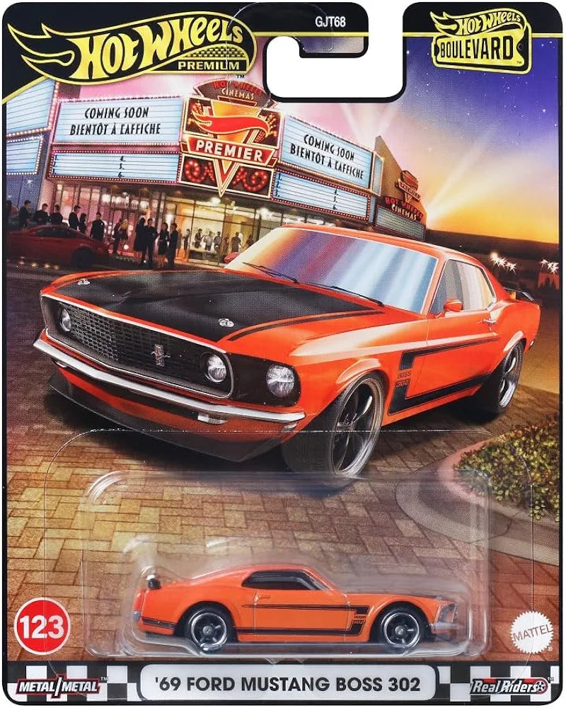 69 Ford Mustang Boss 302 (Orange) – Imported - Hot Wheels Premium Boulevard by Mattel