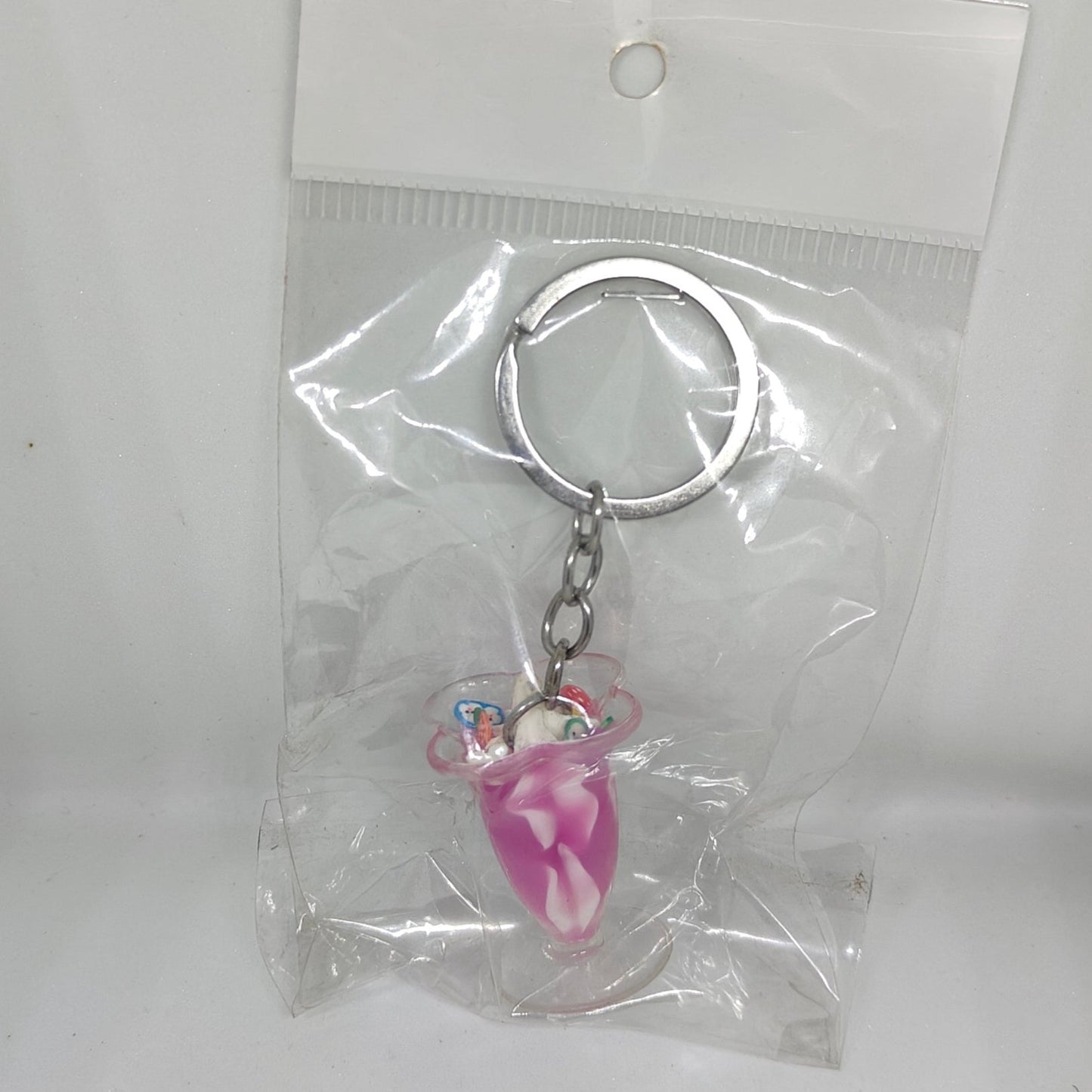 Mini Ice Cream Sundae Glass Keychain | Cute Dessert-Inspired Design