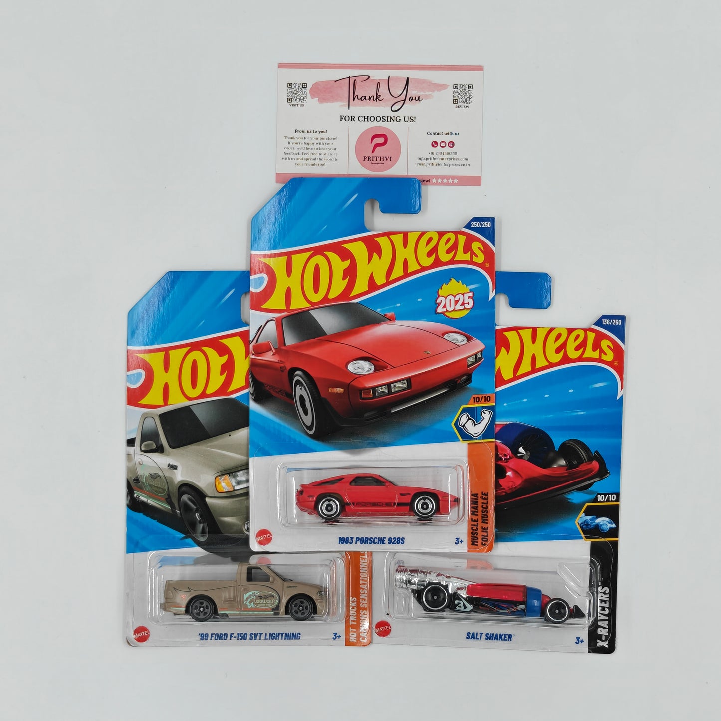 1983 Porsche 928S, '99 Ford F-150 SVT Lightning & Salt Shaker by Mattel – Hot Wheels Bundle