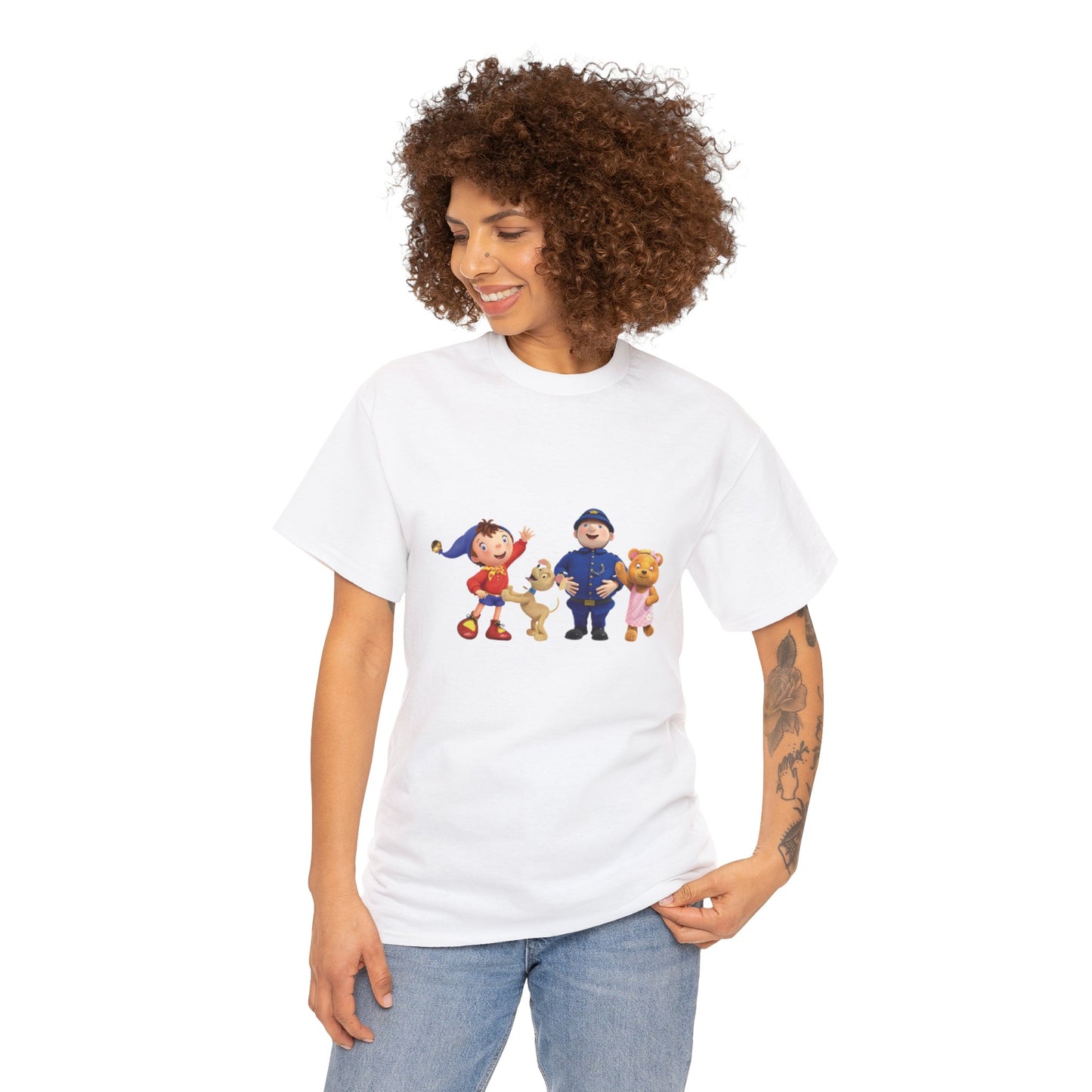 Noddy and Friends Printed T-shirt - White Round Neck Cotton