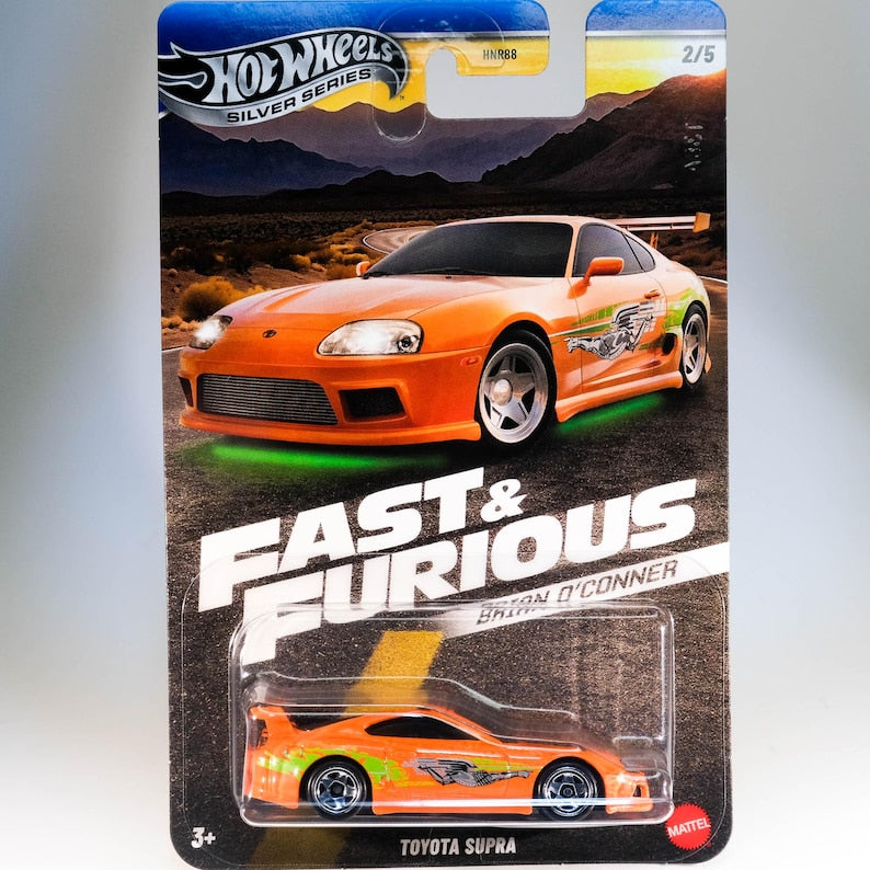 Toyota Supra (Orange) – Imported - Hot Wheels Fast & Furious Silver Series by Mattel
