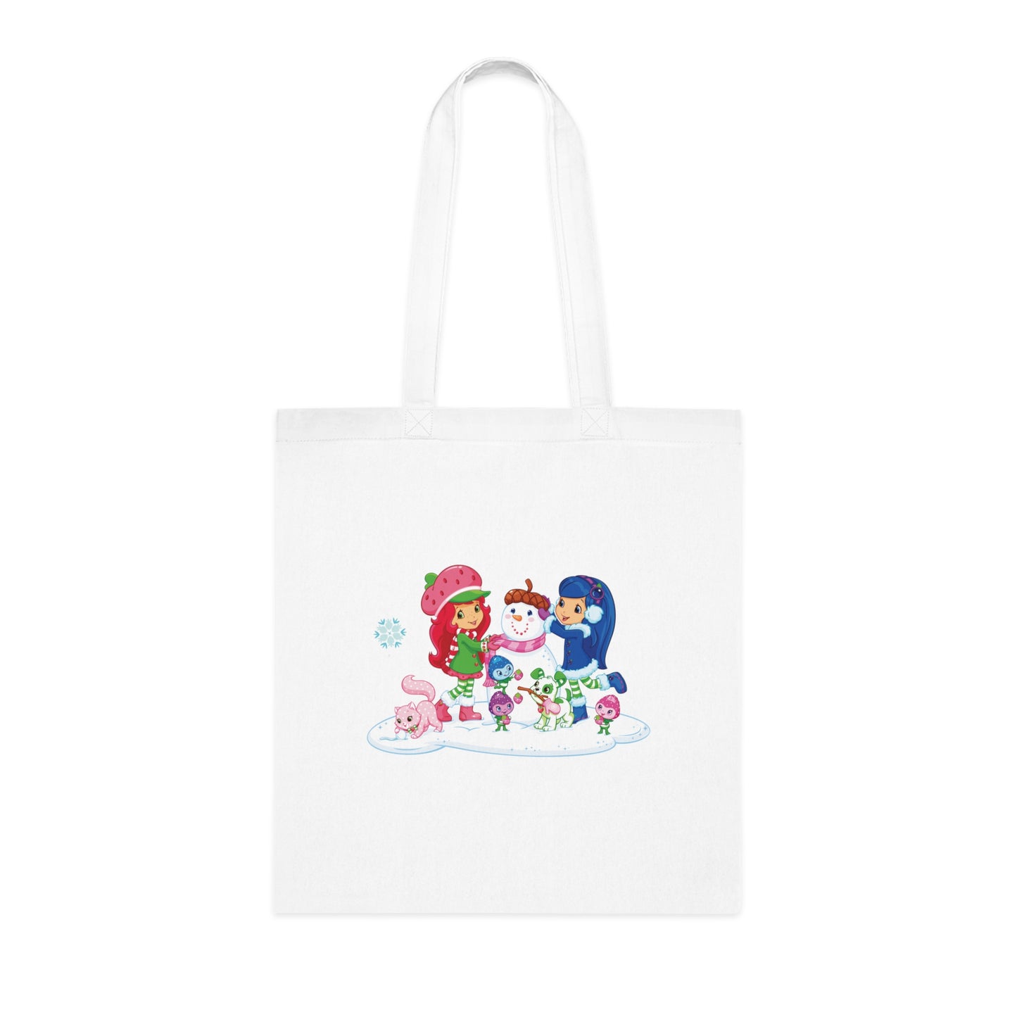 Strawberry Shortcake - Building a Snowman Printed Canvas Tote Bag