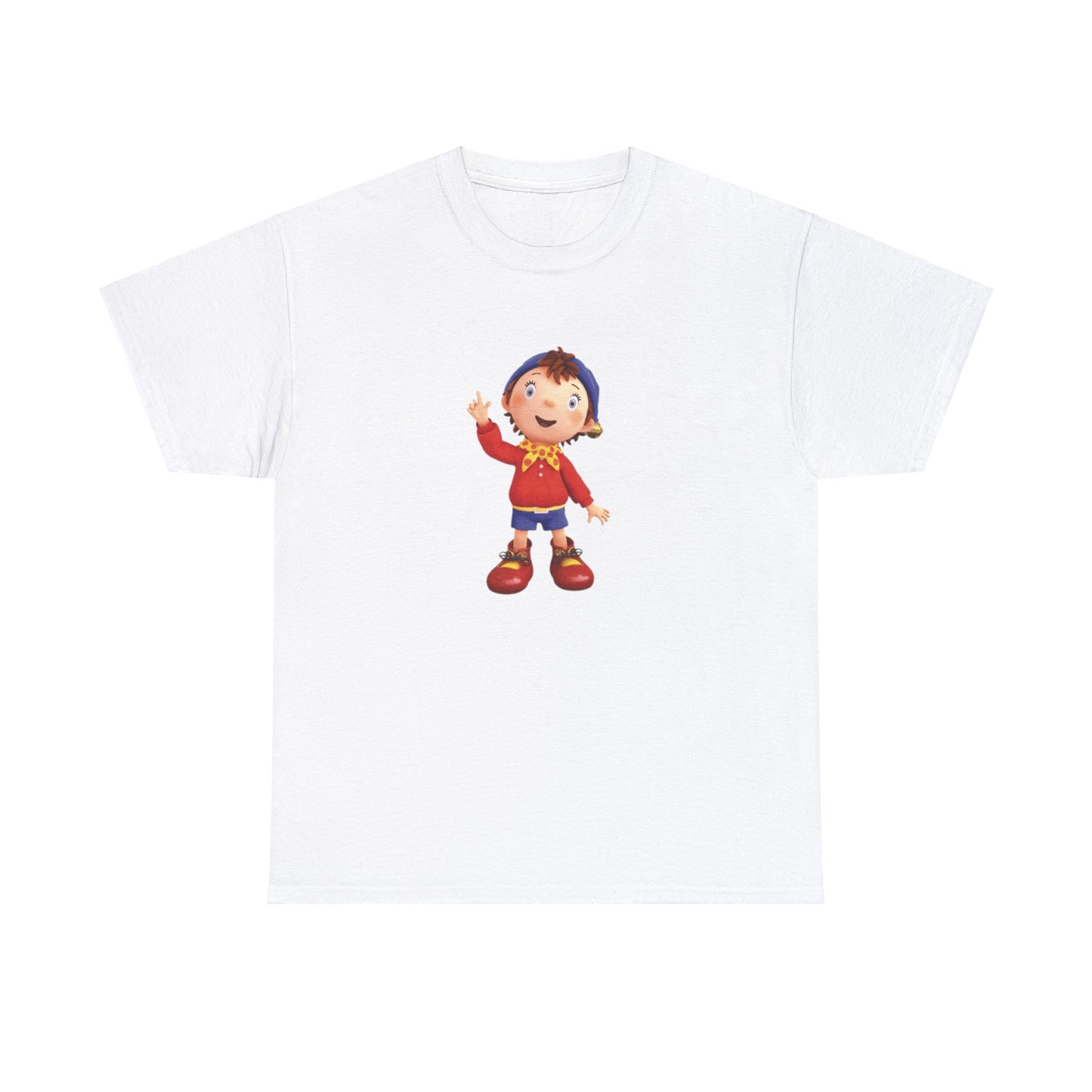 Noddy with an Idea Printed T-shirt - White Round Neck Cotton