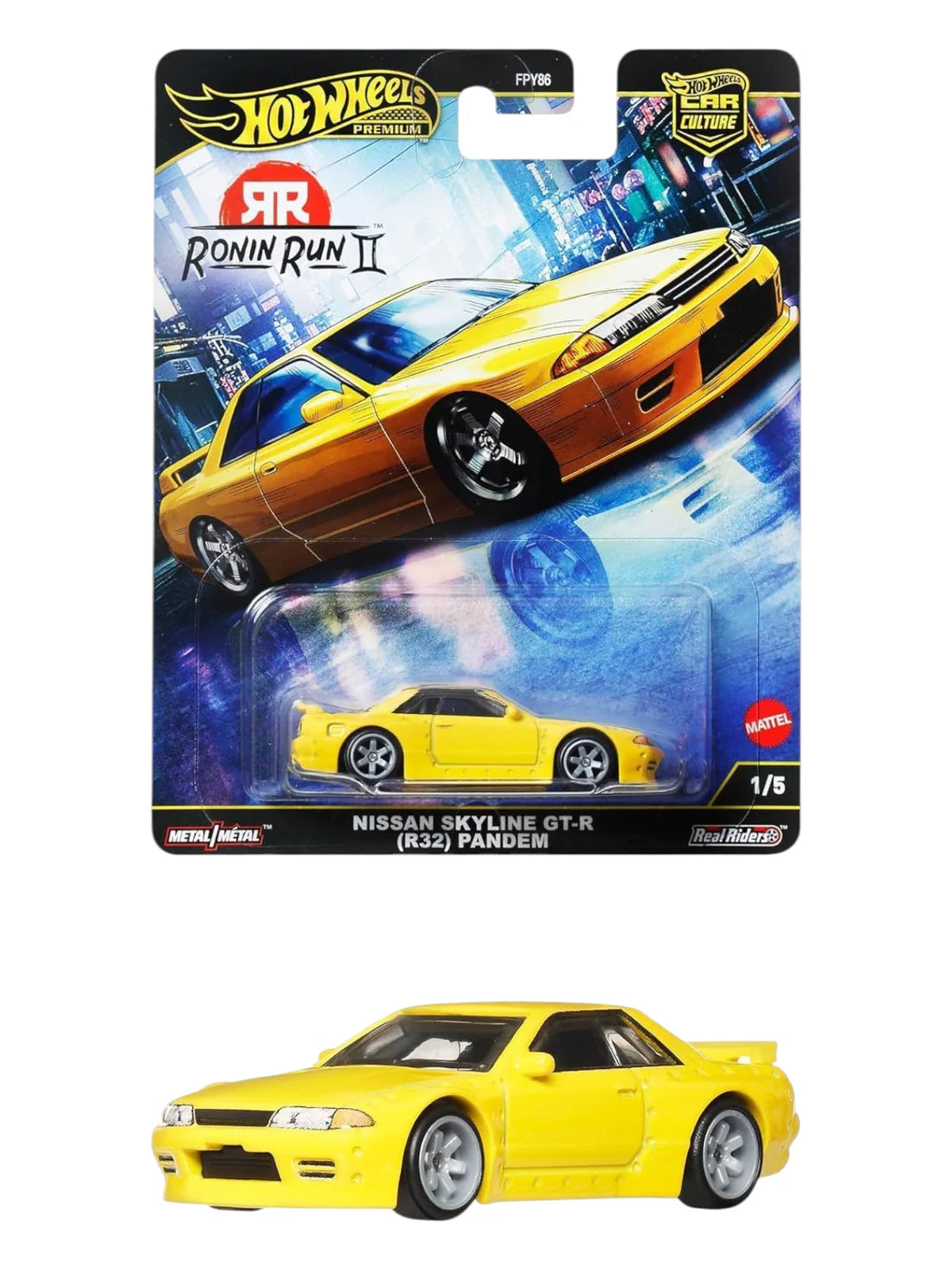 Nissan Skyline GT-R (R32) Pandem (Yellow) – Hot Wheels Car Culture Pre