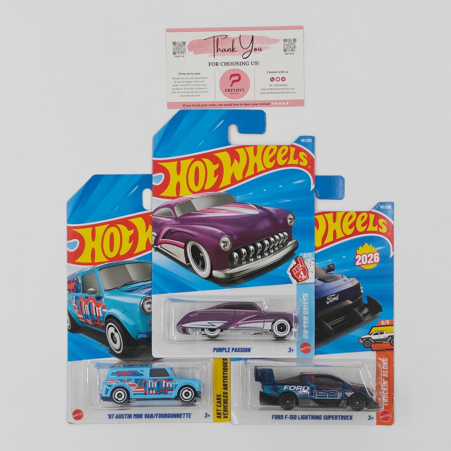 Purple Passion, '67 Austin Mini Van & Ford F-150 Lightning Supertruck by Mattel - Hot Wheels 2026 Bundle