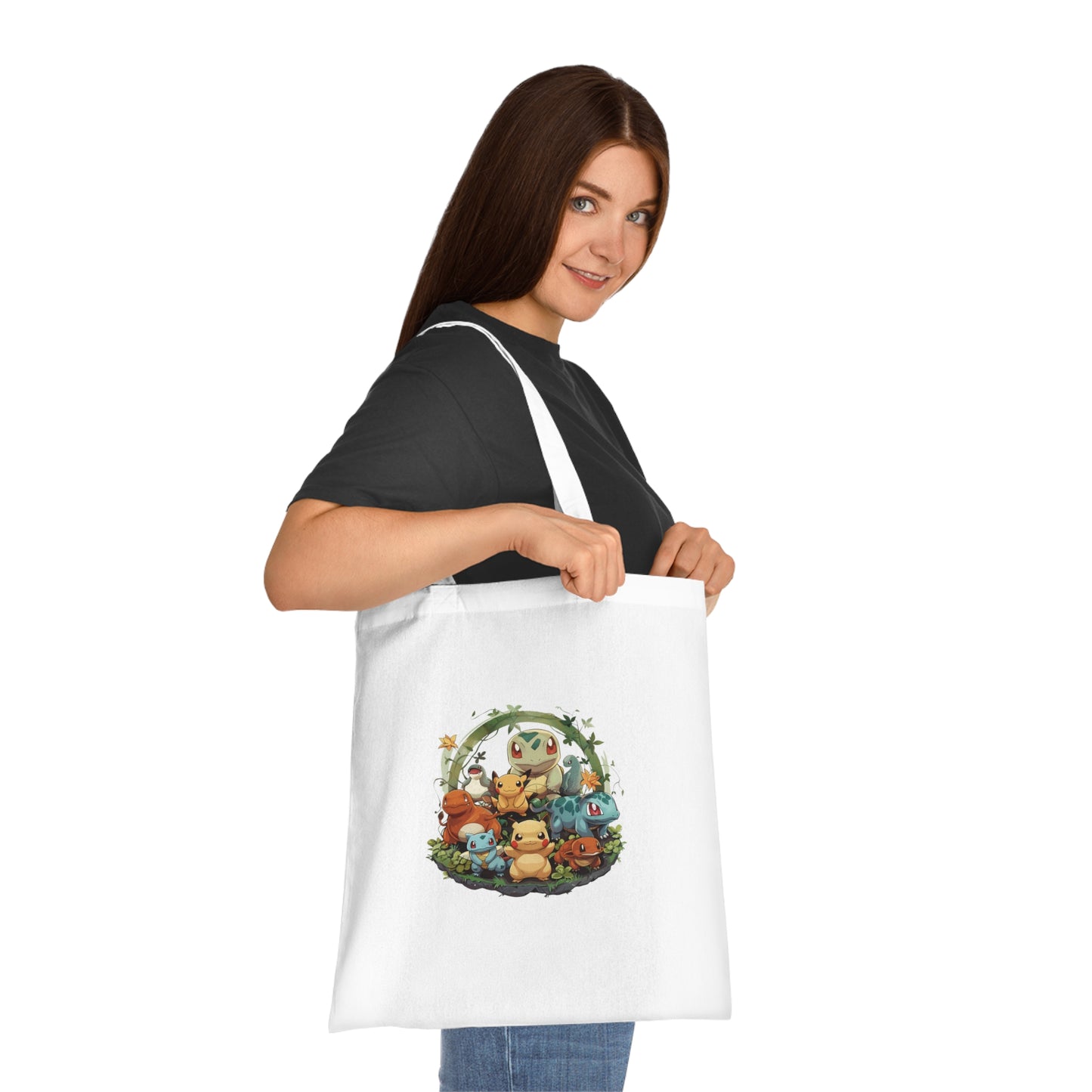 Pokémon Villa - Grass Type Printed Canvas Tote Bag