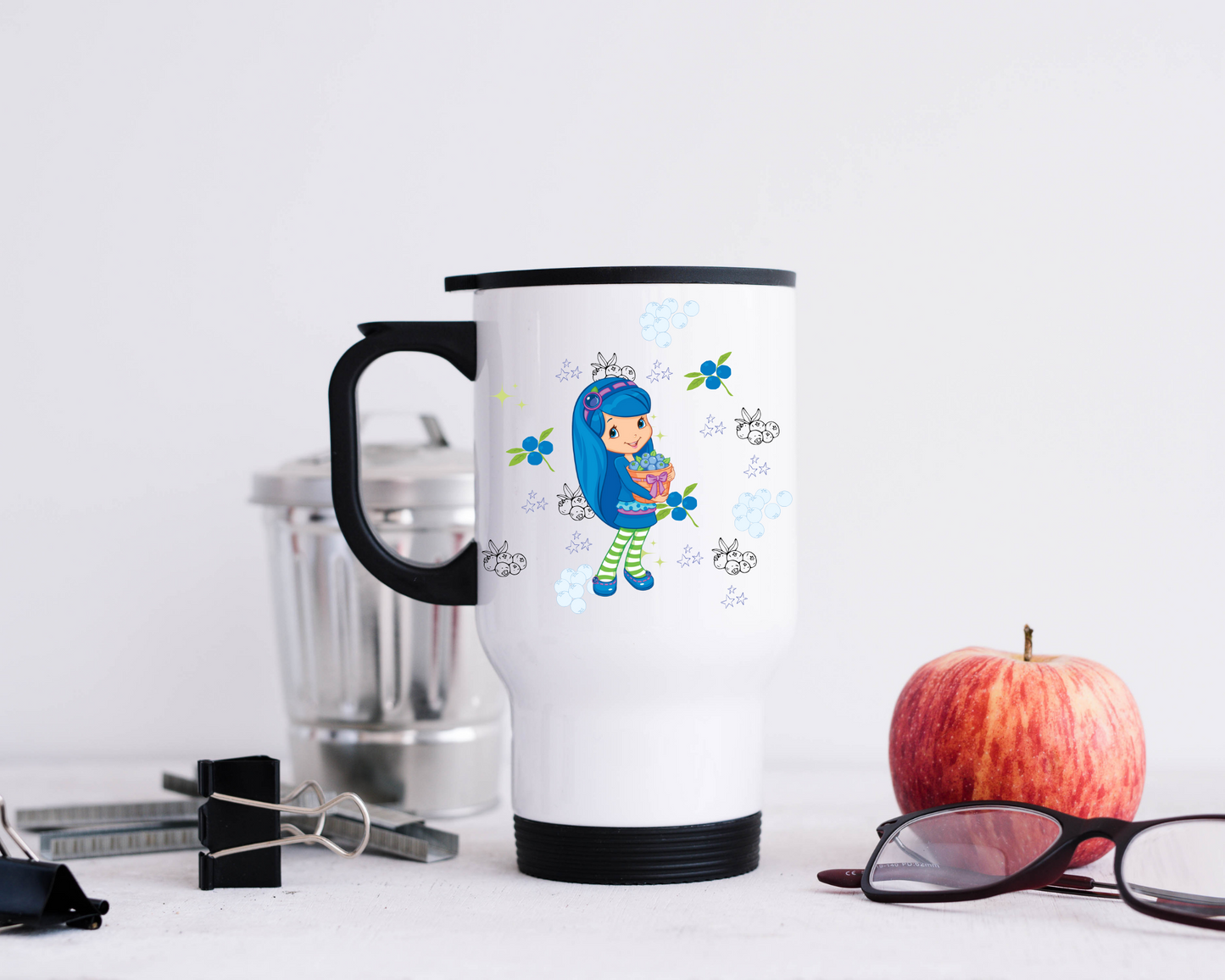Blueberry Muffin: Printed Travel Mug