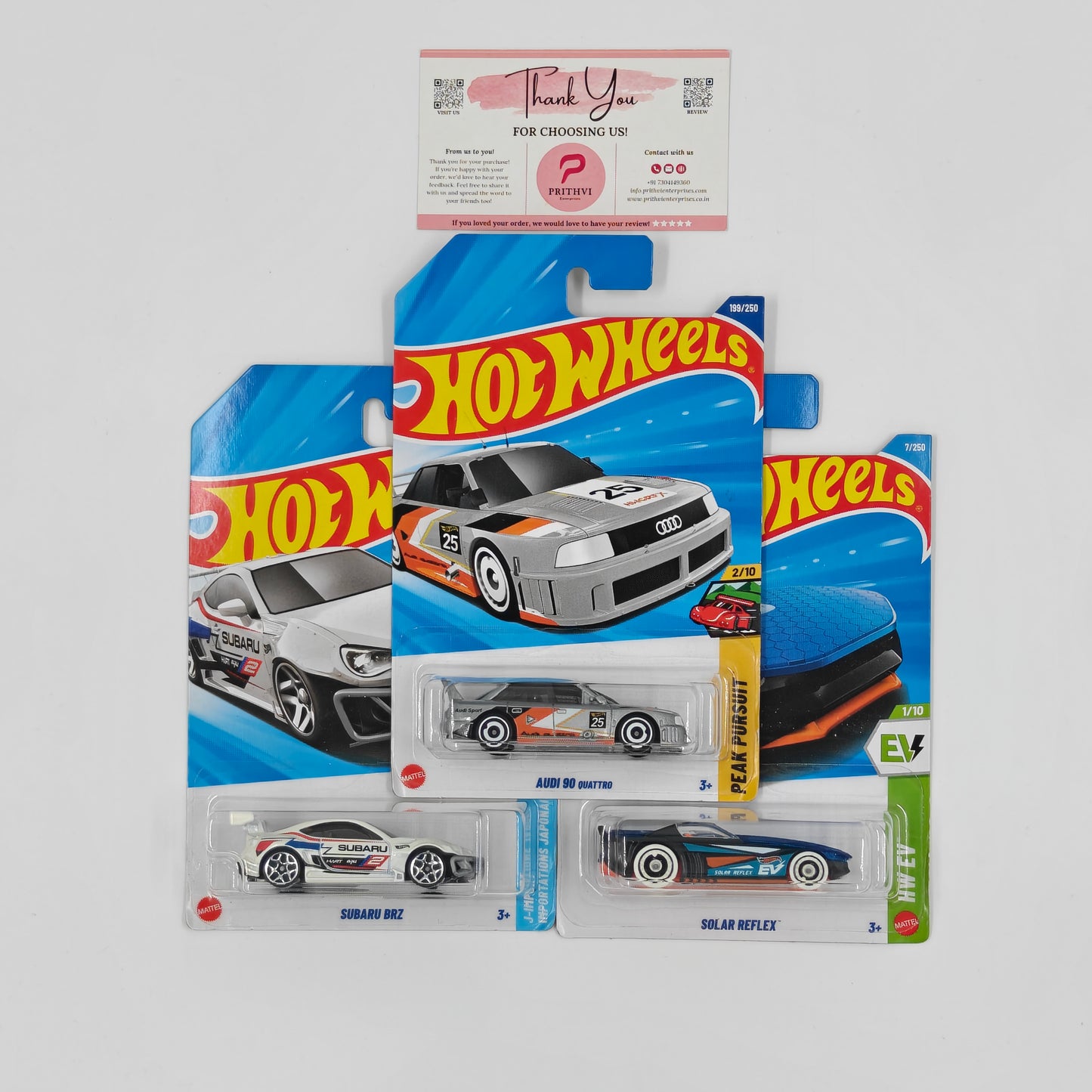 Audi 90 Quattro, Subaru BRZ & Solar Reflex by Mattel – Hot Wheels Bundle