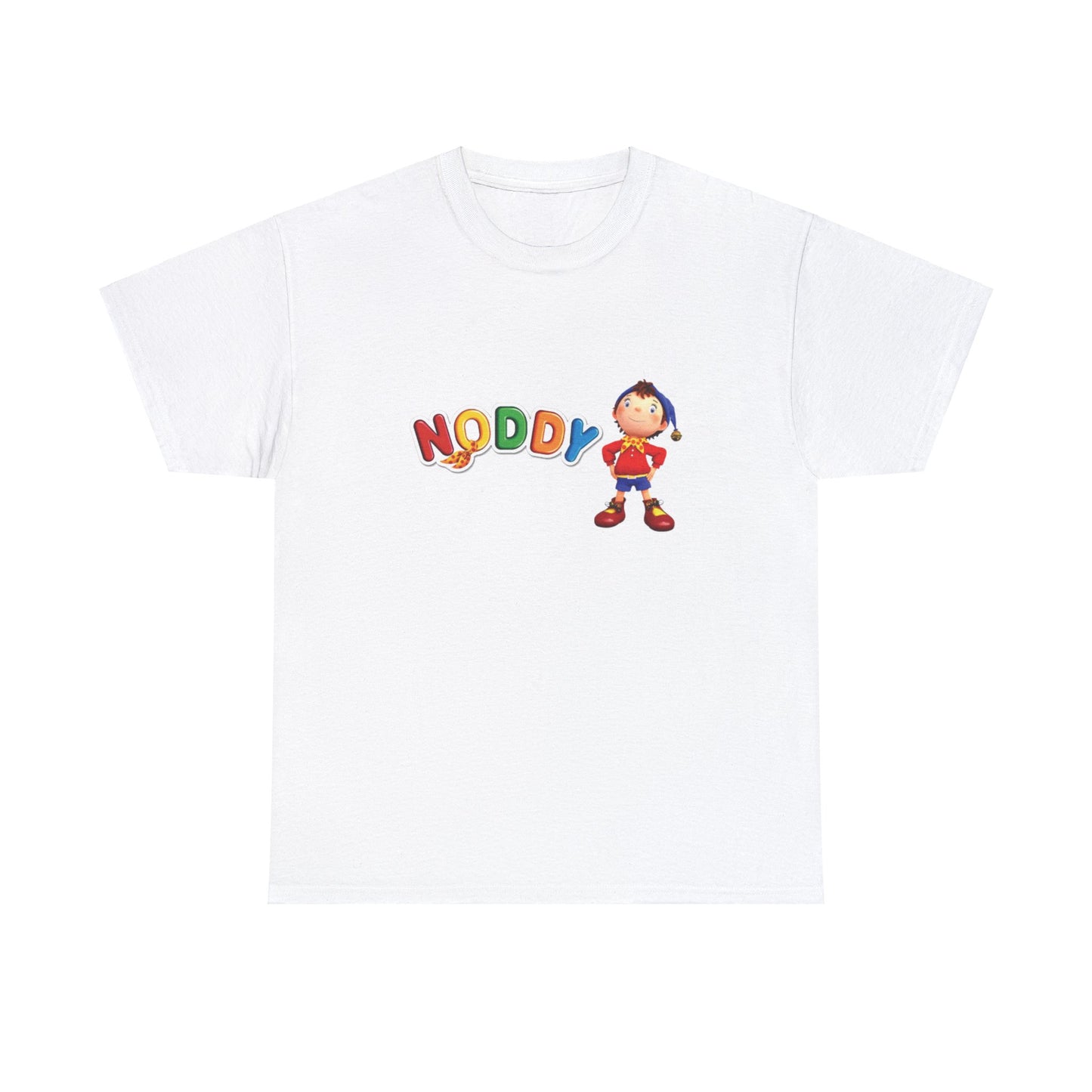 Noddy Printed T-shirt - White Round Neck Cotton