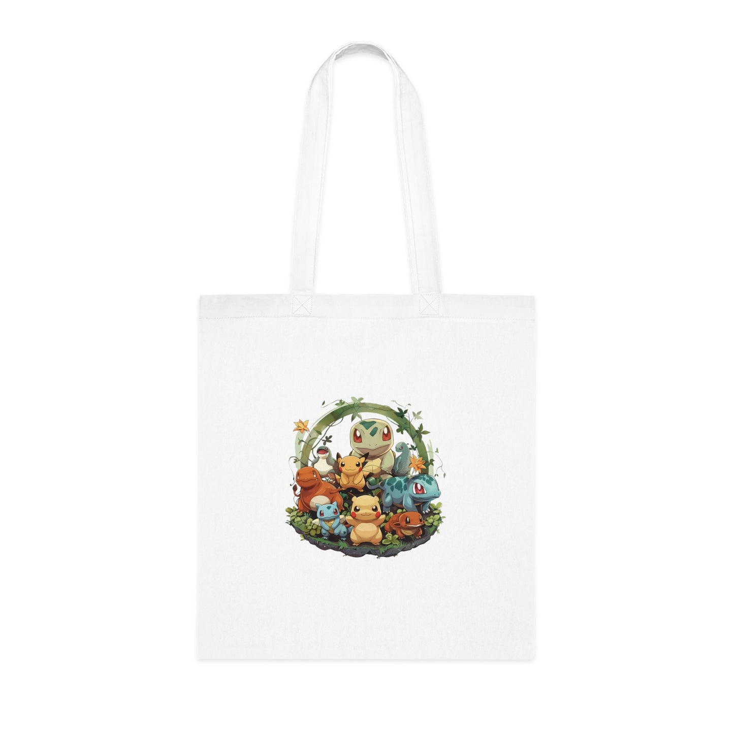Pokémon Villa - Grass Type Printed Canvas Tote Bag