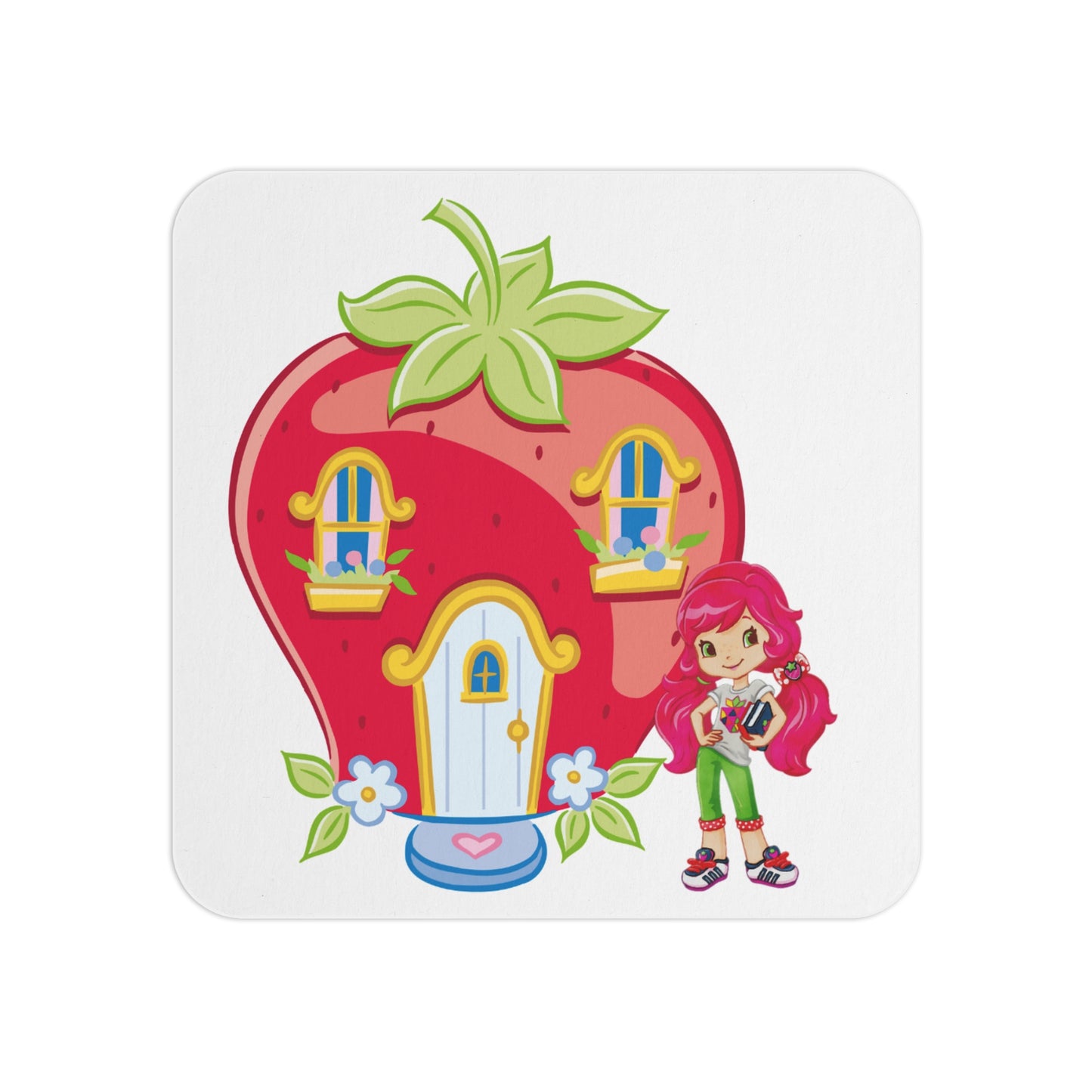 Strawberry Shortcake Surfing: Printed Square Coaster Set (Set of 2)