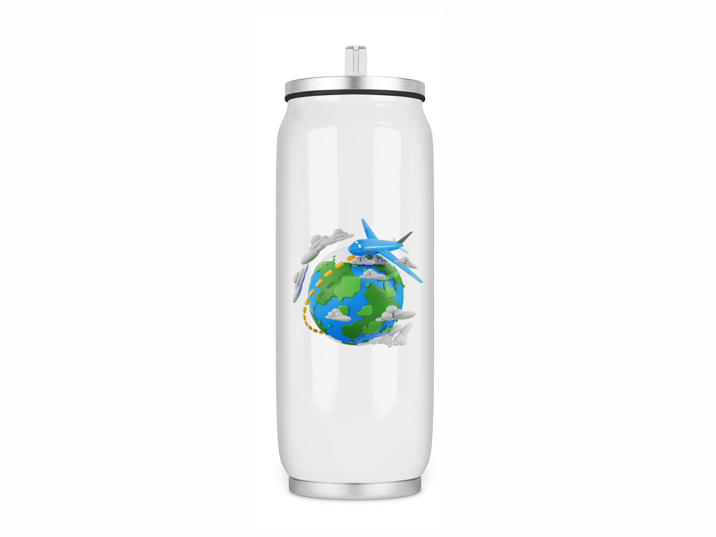 Fly Over Earth" Printed 17oz Coke Can