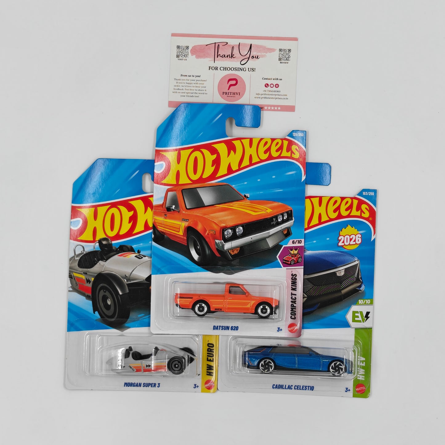 Datsun 620, Morgan Super 3 & Cadillac Celestiq by Mattel – Hot Wheels Bundle
