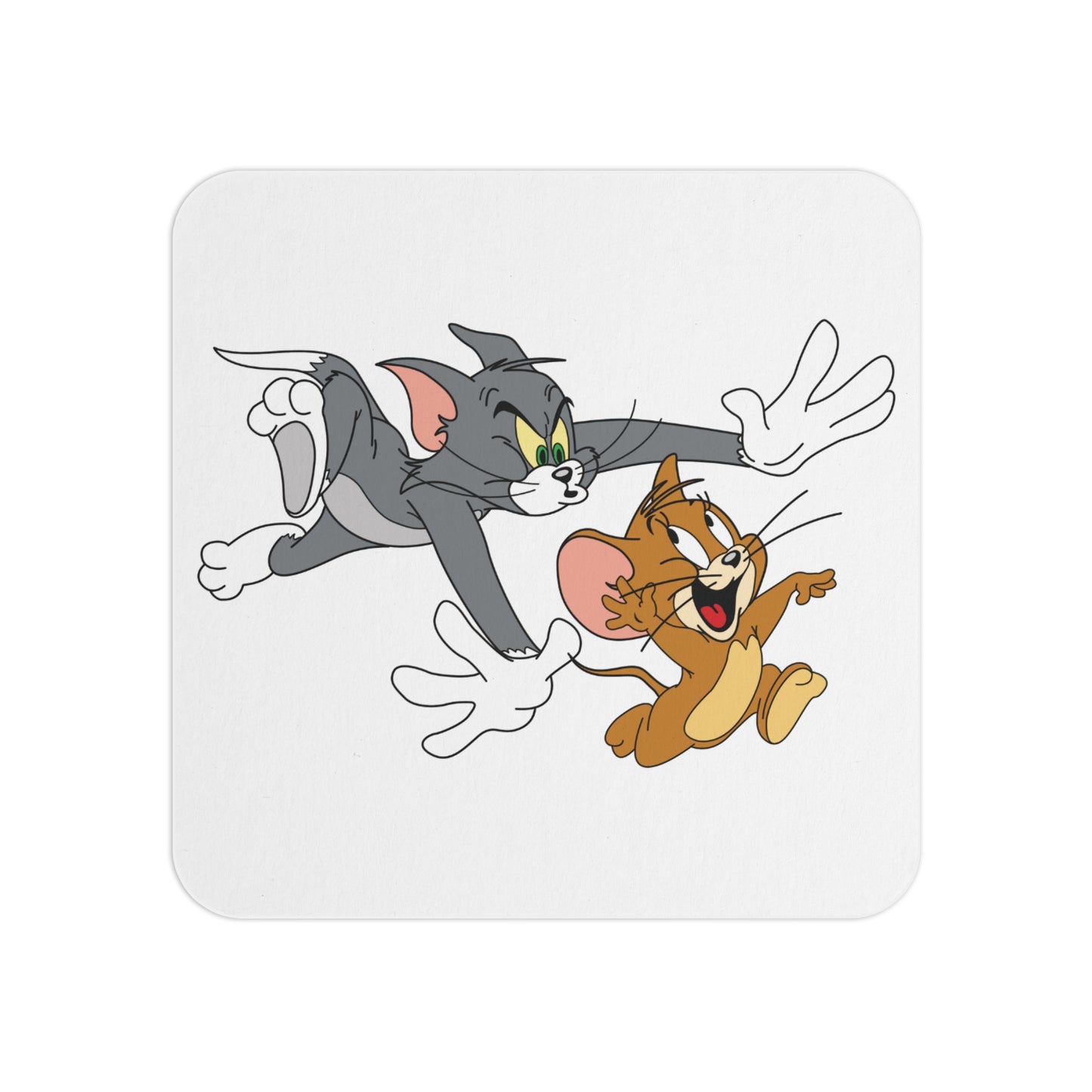 You are the Tom to my Jerry: Printed Square Coaster Set (Set of 2)