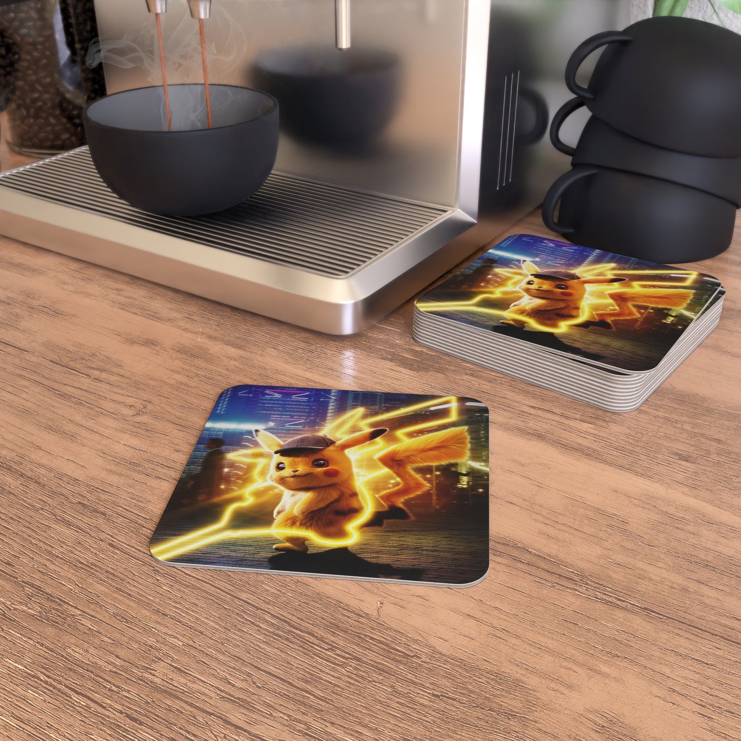 Pokemon - Detective Pikachu: Printed Coaster Set (Set of 4) - Prithvi Enterprises