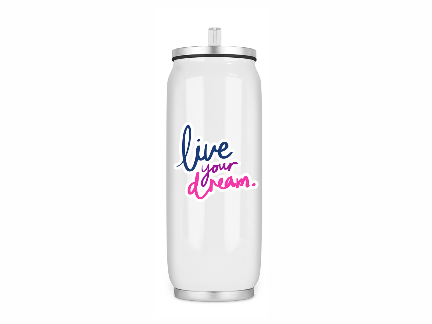 Live Your Dream: Printed 17oz Coke Can