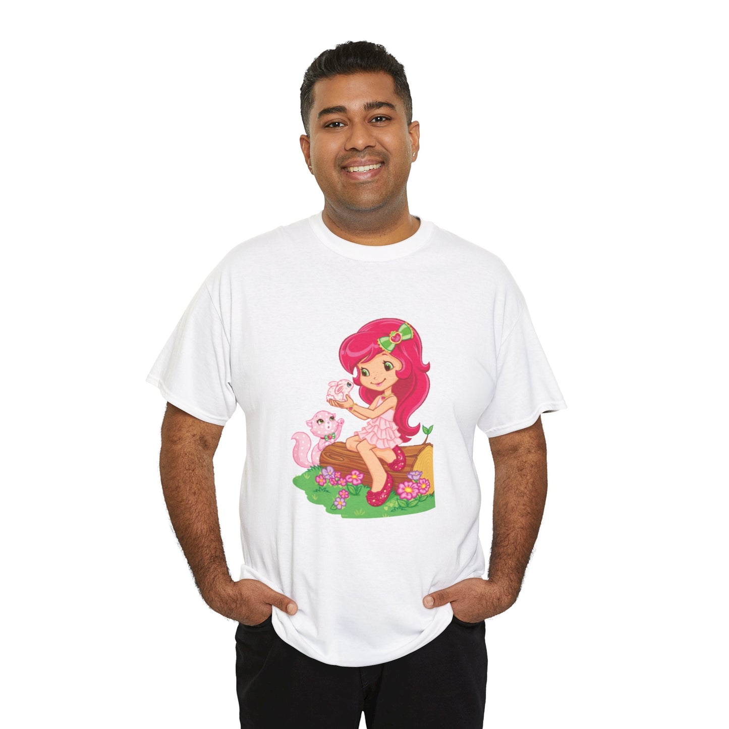 Playtime Delights: Printed T-shirt - White Round Neck Cotton