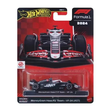 MoneyGram Haas F1 Team – VF-24 (#27) – Hot Wheels Premium 2025 by Mattel