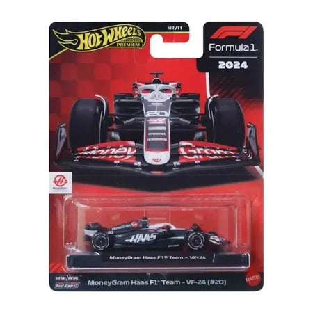 MoneyGram Haas F1 Team – VF-24 (#20) – Hot Wheels Premium 2025 by Mattel