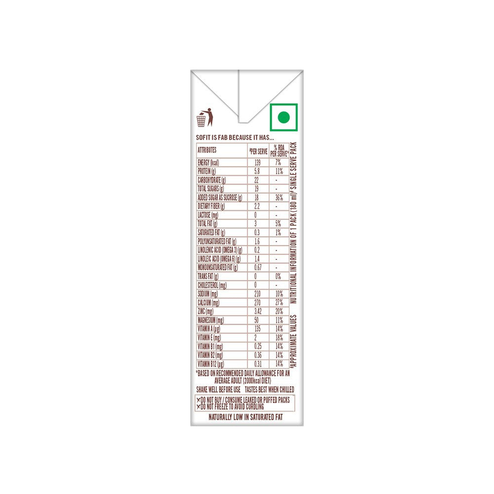 Sofit Chocolate Soy Beverage : 180 ml