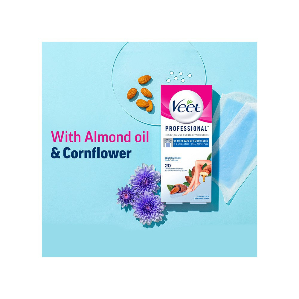 Veet Hair Removal Wax Strips (Sensitive Skin) : 1 pack (20 strips)