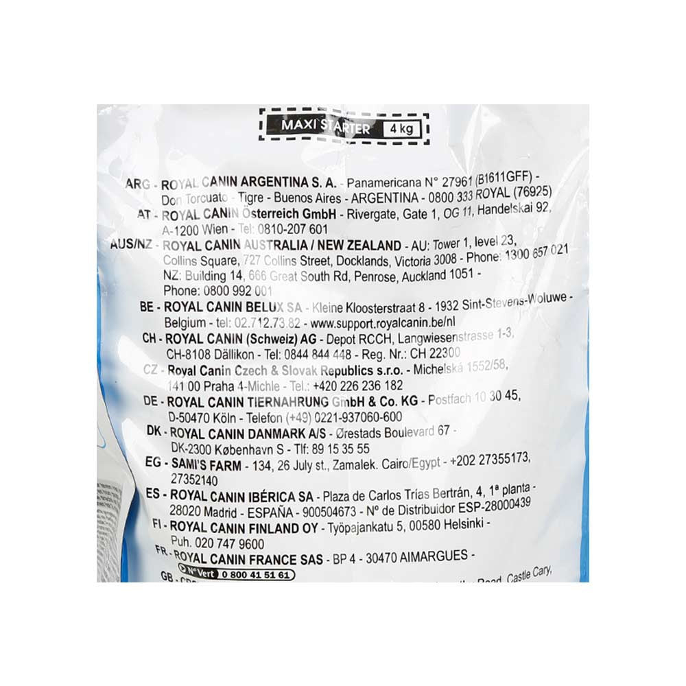 Royal Canin Starter Dog Food (Maxi, 26 to 44 kg Adult Weight) : 4 kg